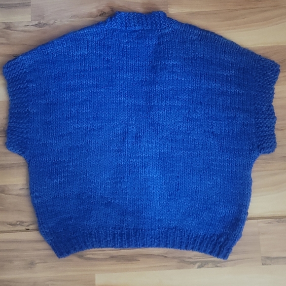 Vintage 80s Cap Sleeve Sweater Vest M-L - Picture 7 of 8